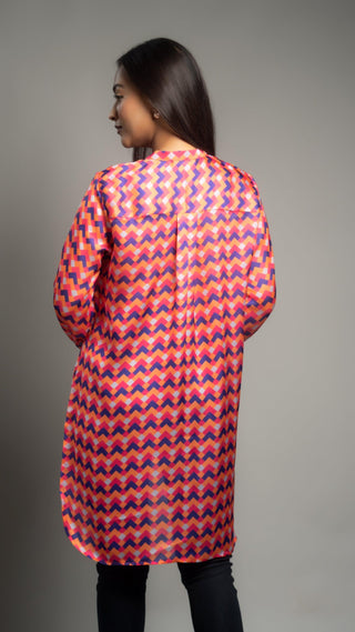 Digital Print Satin Shirt - You Ensembles