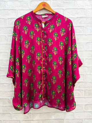 Modal Satin Digital Print Poncho