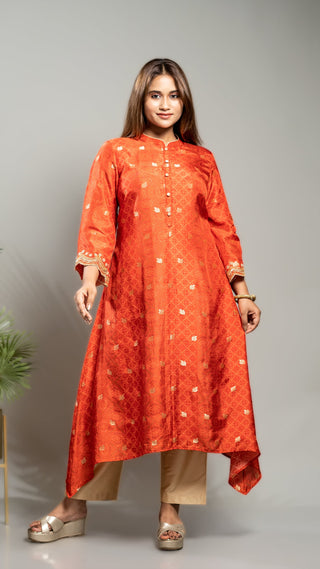 bandhej print kurta kurta sets for women