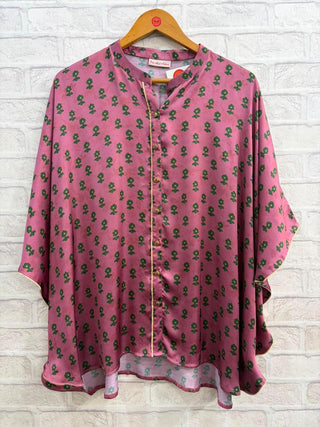Modal Satin Digital Print Poncho
