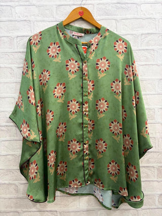Modal Satin Digital Print Poncho