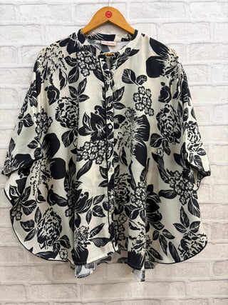 Modal Satin Digital Print Poncho