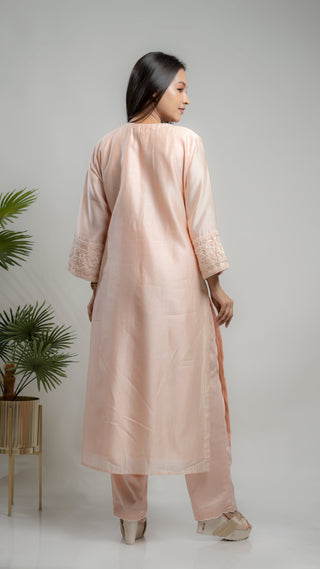 Pearl and Sequins - Chanderi Silk Kurta - You Ensembles