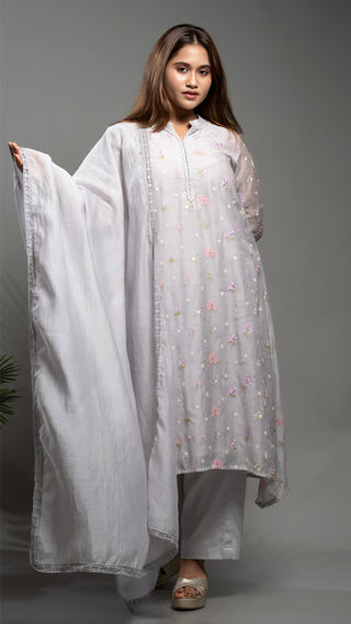 Floral Embroidery Kurta Set - You Ensembles