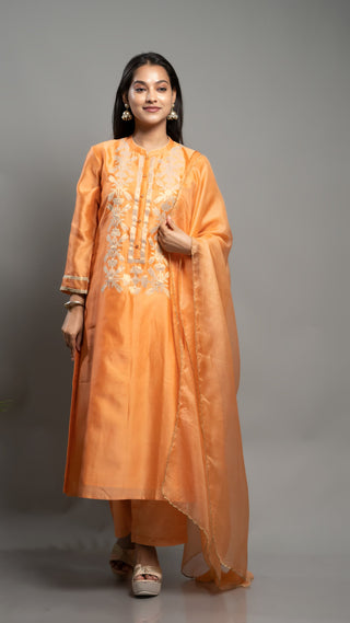 Tissue aplique Kurta | Kurta With Pant sold separately - You Ensembles