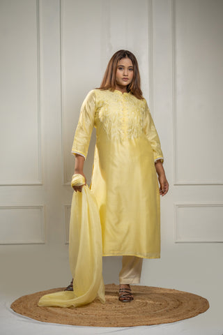 French Knot Kurta | Kurta With Dupatta and pant sold separately - You Ensembles