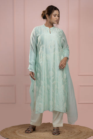 French Knot Kurta | Kurta With Dupatta - You Ensembles