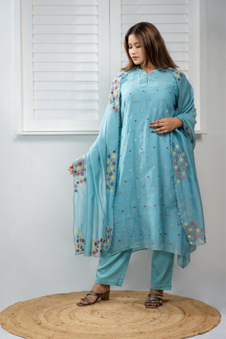 Asymetrical Embroidery kurta sets for women