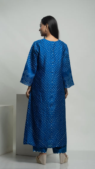 Rai Bandhej Kurta Set - You Ensembles