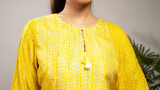 Bandhej Kurta Set - You Ensembles