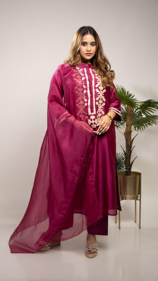 Chanderi Silk Kurta Set - You Ensembles