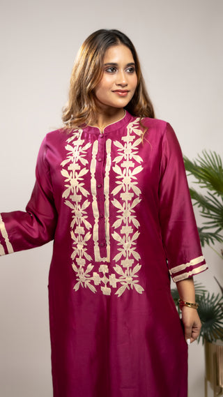 Tissue Applique Kurta