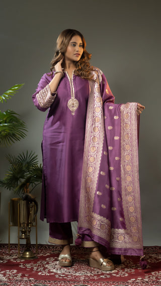 Chanderi Silk Gota Kurta Set kurta sets for women