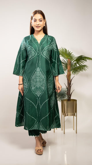 Bandhej Kurta Set - You Ensembles