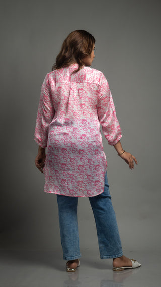 Printed Satin Shirt kurta sets for women