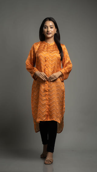 Printed Satin Shirt kurta sets for women