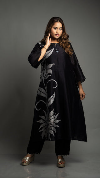 Black Batik Kurta - You Ensembles