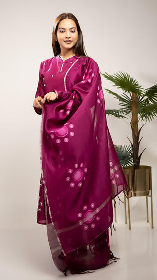 Chanderi Silk Kurta Set - You Ensembles