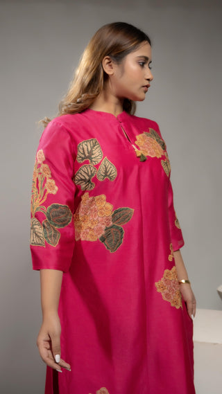 Floral Apllique Kurta - You Ensembles