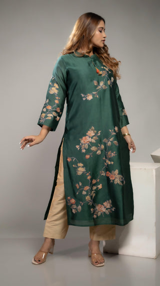 Floral Apllique Kurta - You Ensembles