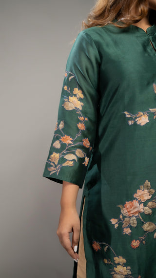 Floral Apllique Kurta - You Ensembles