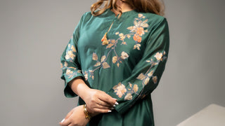 Floral Apllique Kurta - You Ensembles