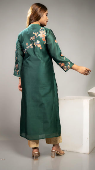 Floral Apllique Kurta - You Ensembles