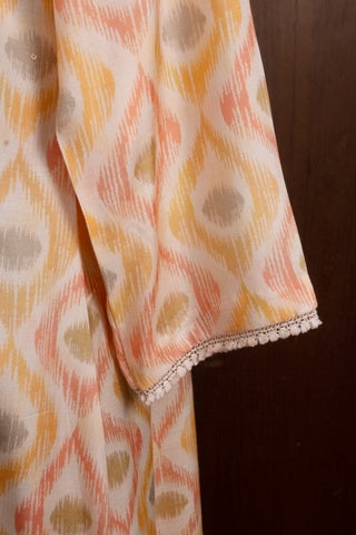 Muslin Peach Printed Tunic