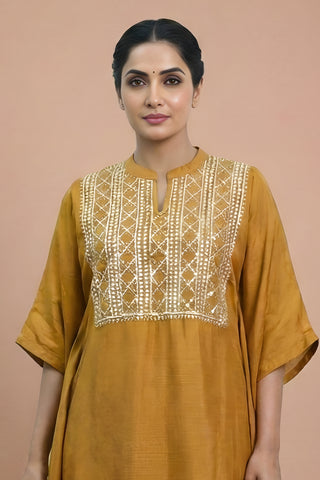 Bandhej Print Kaftaan in Chinon Georgette