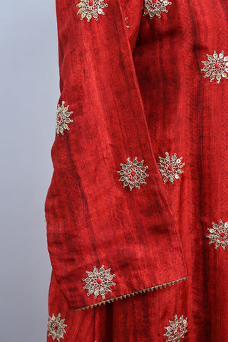 Bamber Silk Gold Embroidered Tunic & Pant