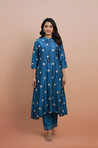 Gold Embroidered Tunic & Pant