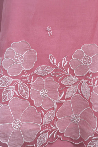 Pink Organza Tunic With Pant