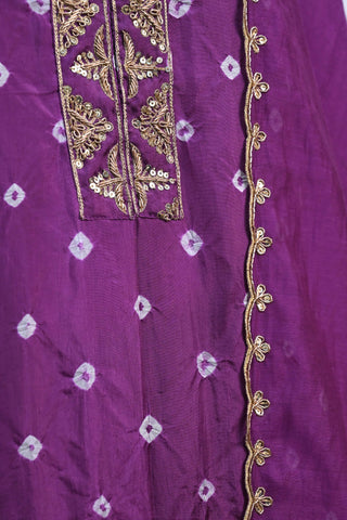 Bandhej Kurta Set Muslin