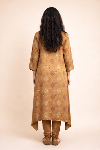 Co-ordset in Modal Satin Brown