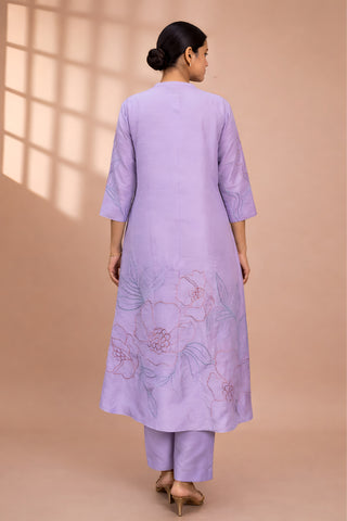 Shaded Applique Dupatta Set
