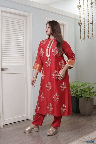 Karvachauth Special Zardozi Kurta | Red | SKU P418 | Original photo DSC01125