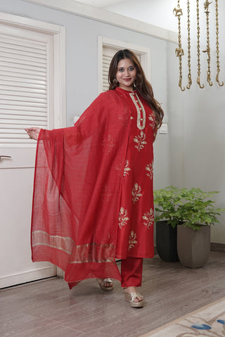 Karvachauth Special Zardozi Kurta | Red | SKU P418 | Original photo DSC01140