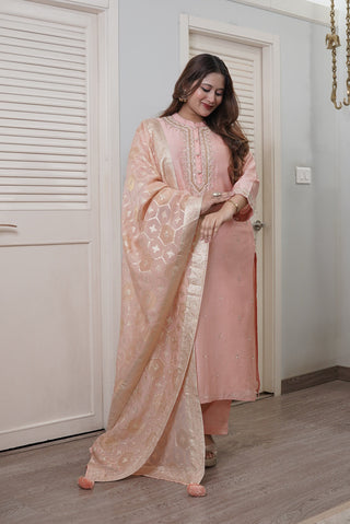 Pearly Affair Embroidered Kurta | Pink | SKU P420A | Original DSC00759