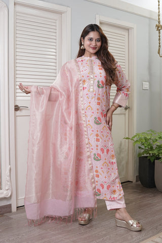 Patola Print Kurta | Pink | SKU P425 | Original photo DSC01163